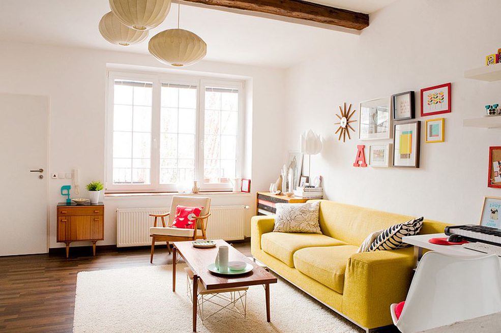 kolory pantone, trendy kolorystyczne 2017, wiosenne dekoracje do mieszkania, salon w stylu skandynawskim